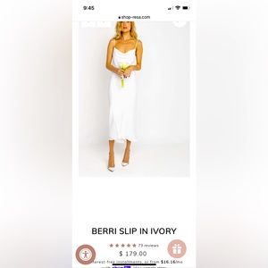 Resa White Slip Dress XS